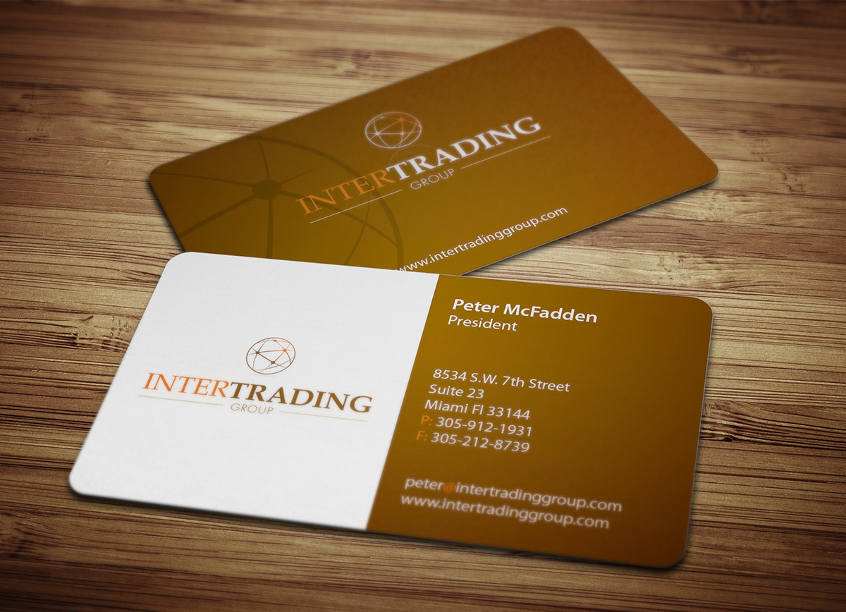 intertrading group business card design