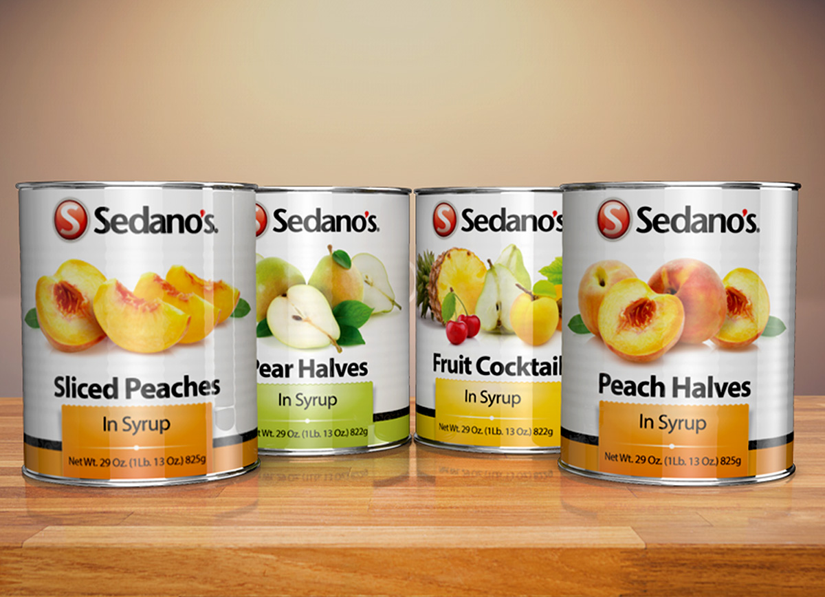 Sedanos Canned Fruit Label