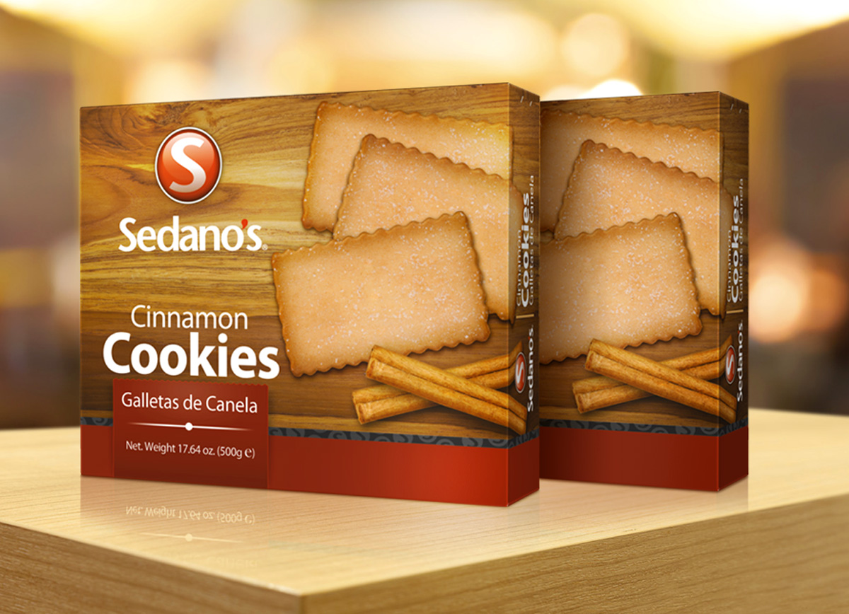Sedanos Cinnamon Cookies box design