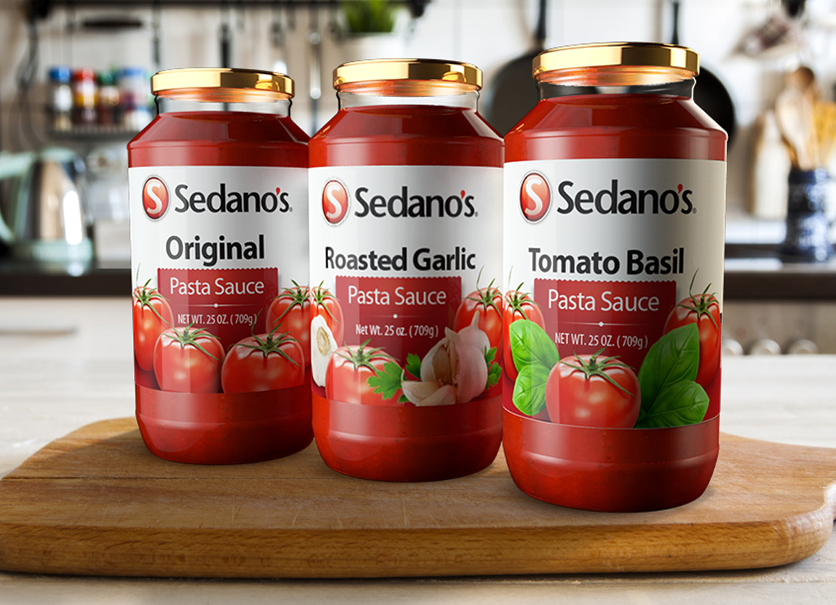 Sedanos Pasta Sauce label design